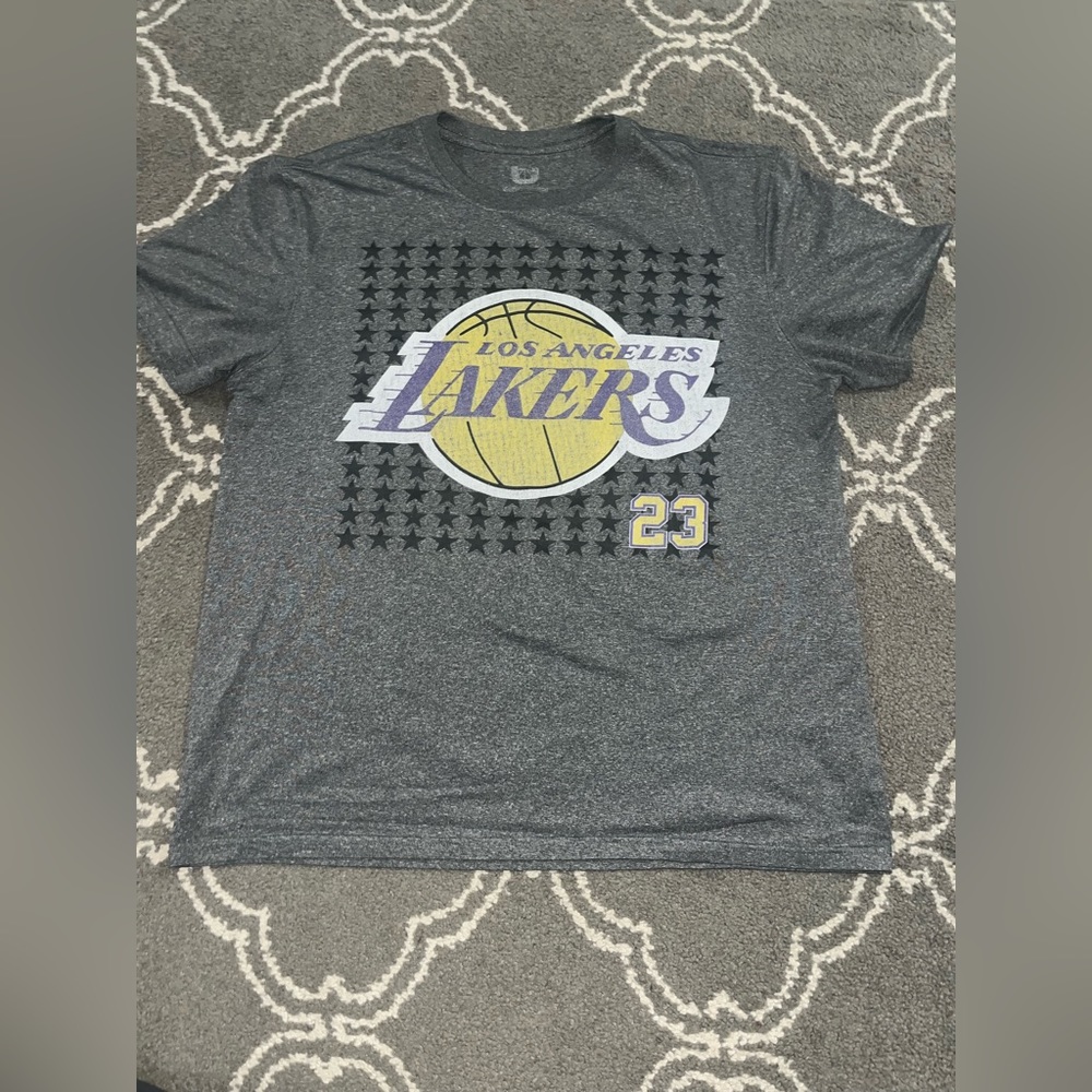 NBA Los Angeles Lakers Lebron James T-shirt Grey Jersey